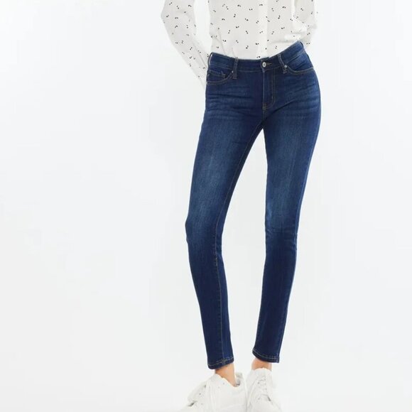 Kancan Mid Rise Super Skinny Jeans - Picture 1 of 8